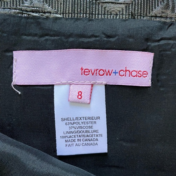 Tevrow + Chase Gun Metal Grey Textured Metallic Skirt - Picture 7 of 7